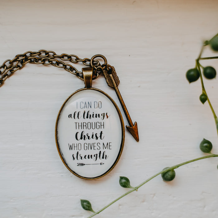 I Can Do All Things Through Him - Pendant Necklace