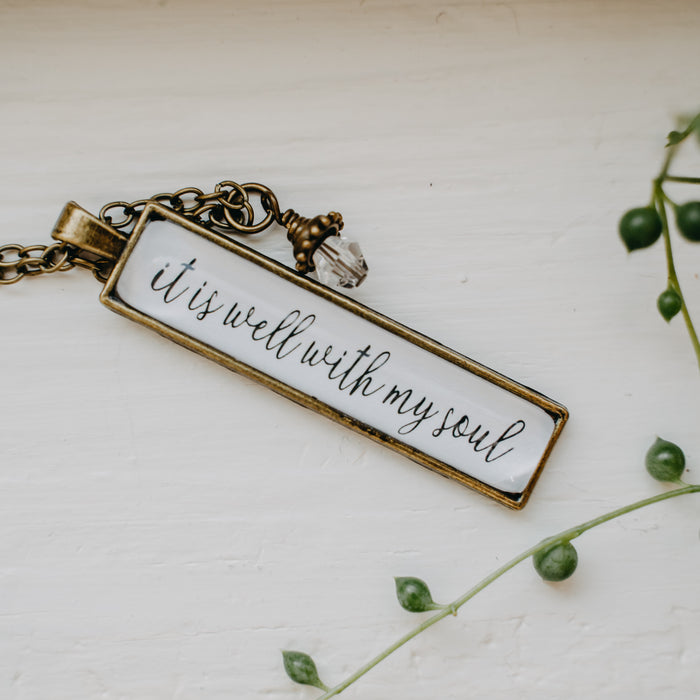It Is Well With My Soul (Skinny) - Pendant Necklace