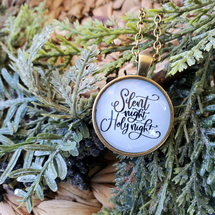 Silent Night Holy Night - Pendant Necklace