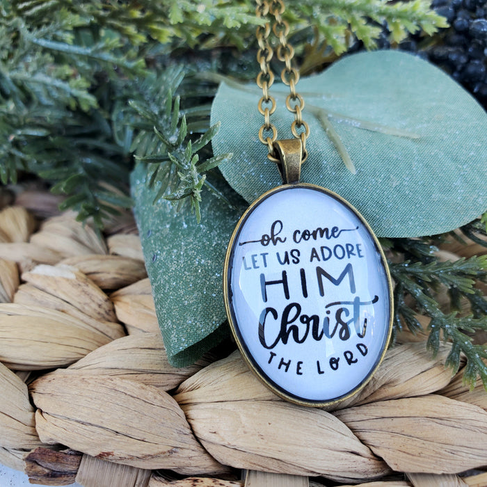 Oh Come Let Us Adore Him - Pendant Necklace